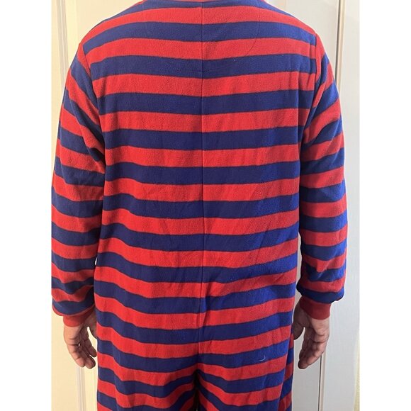 NICK & NORA Sock Monkey One Piece Pajamas Sleepwear Footed Adult XL Full Zip SEE - Picture 9 of 15